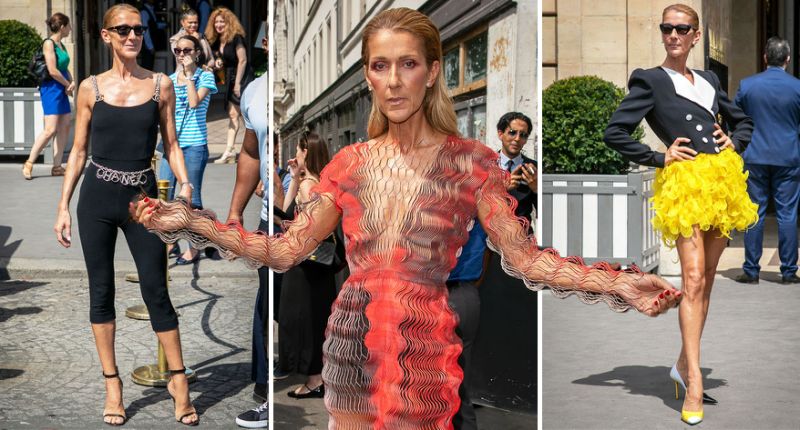 Celine Dion wears a variety of weird and wonderful outfits at Paris haute couture week.