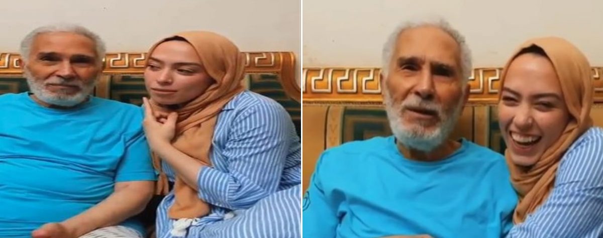 فيديو طريف.. عبد الرحمن أبو زهرة يرفض تقبيل حفيدته الشابة: "الواحدة بـ50 جنيه"